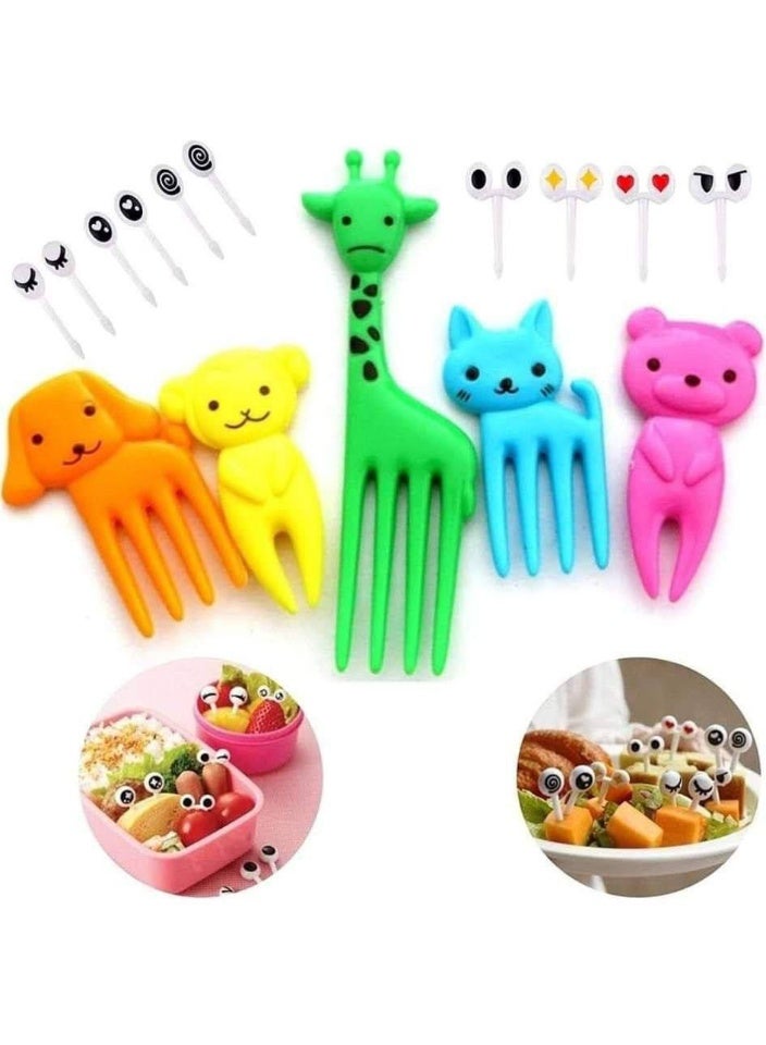 Plastic fruit forks for children, suitable for lunchboxes, 10 pieces - Image 5