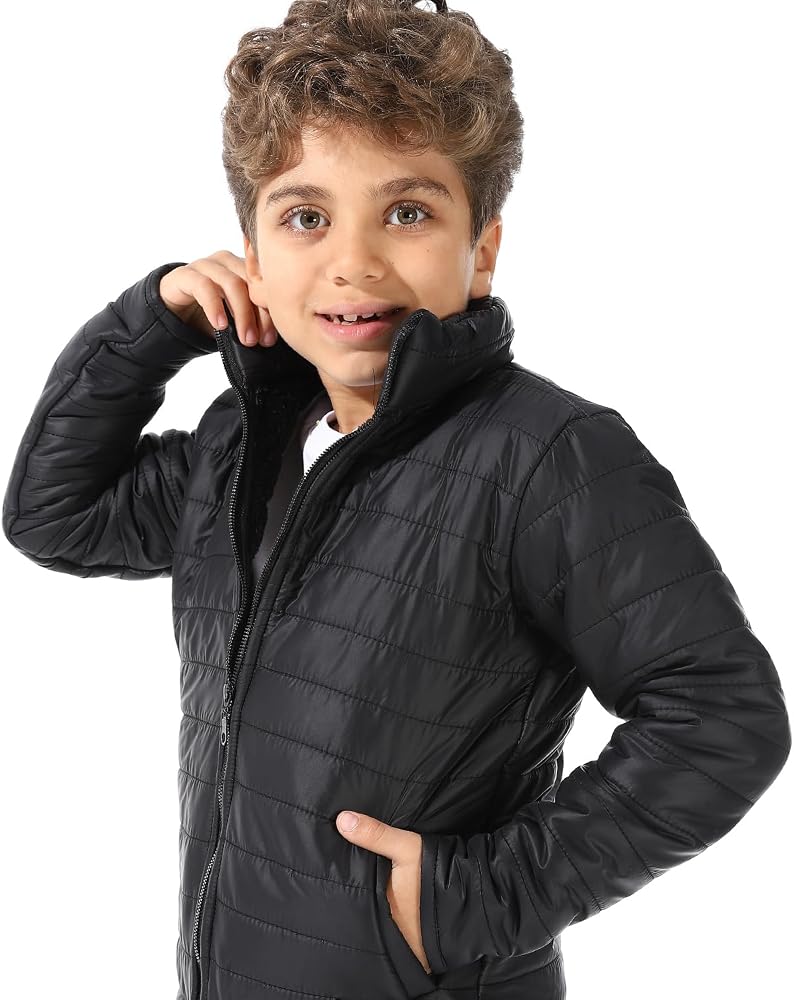 Andora Boys Waterproof Padded Jacket With Fur Jacket