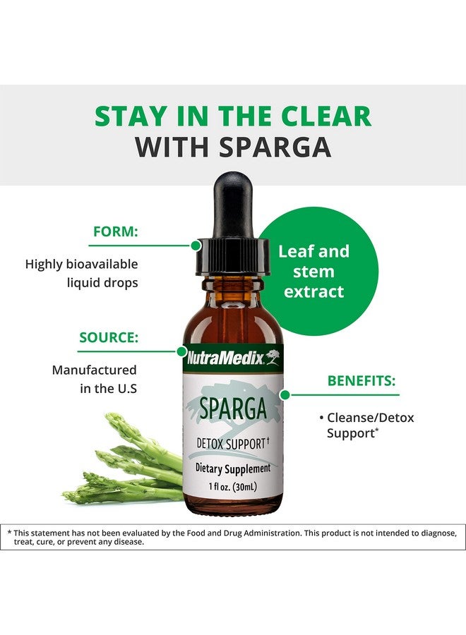 NutraMedix Sparga Tincture - Antioxidant-Rich Asparagus Extract for Cleansing and Detox Support - Mix Liquid Drops with Water for Body Detox Drink (1oz / 30ml) - Image 4