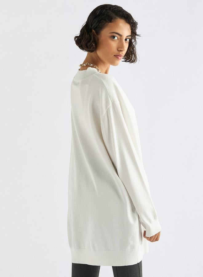 Splash FAV V-neck Sweater with Long Sleeves - Image 3