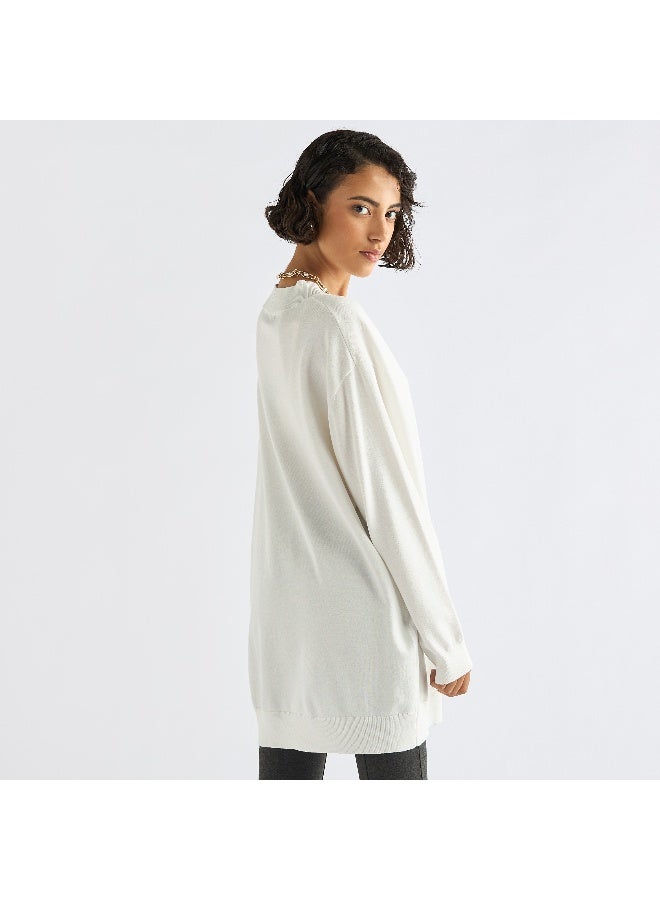 Splash FAV V-neck Sweater with Long Sleeves  - Image 1