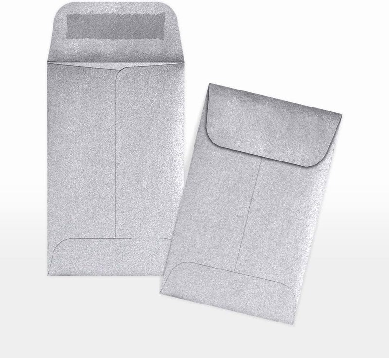 LUXPaper #1 Coin Envelopes | 2 1/4" x 3 1/2" | Silver Metallic | 80lb. Text | 50 Qty - Image 4