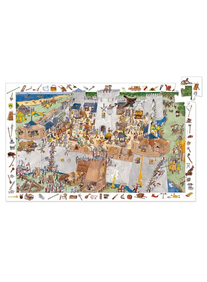DJECO Fortified Castle Observation Puzzle - 100Pcs