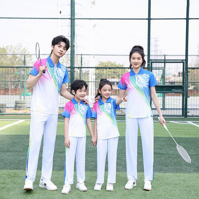 Summer Sportswear Suit Men'S And Women'S Casual Suit Short-Sleeved Trousers Running Square Dance Team Team Clothing Printing - Image 1