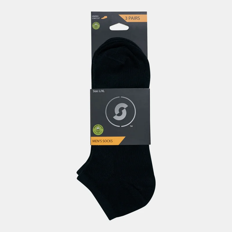 Sun and Sand Sports Lightweight Low Cut Socks (3 Pack) - S/M