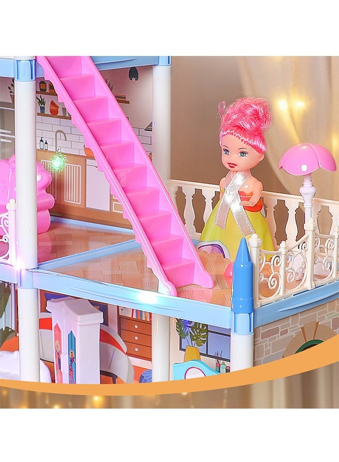 Beauenty Doll House, Doll house for Girls Pretend-Play DIY Dollhouse Kit, Pretend Play House with 14 Rooms Playhouse and 4 Dolls,Toddler Playhouse Gift for for 3 4 5 6 7 8 9 10 Year Old Girls Toys - Image 2