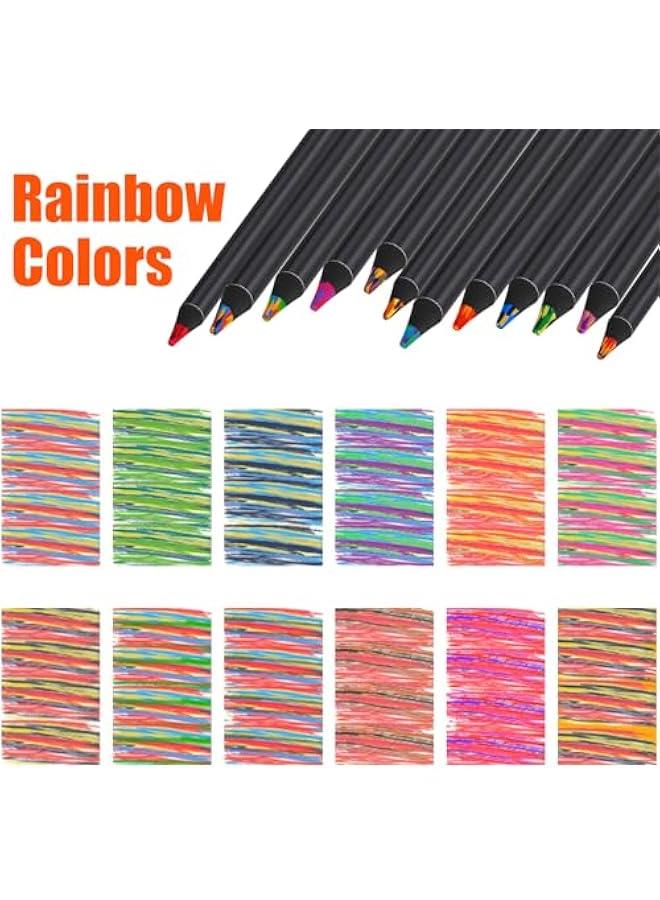 Stocking Stuffers for Kids, 12 Colors Rainbow Pencils, Valentines Day Gifts for Kids Adults, Teens Birthday Party Art Supplies, Chriatmas Gifts for Teenagers, Easter Basket Stuffers, Pre-sharpened - Image 4