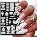 KASUWA 5D Embossed Snowflake Nail Art Stickers Christmas Nail Decal White Flower Lace Nail Decal Snowflake Leaf Nail Sticker Design Self-Adhesive Nail Decoration Supplies for Women DIY Christmas Manicure - Image 2