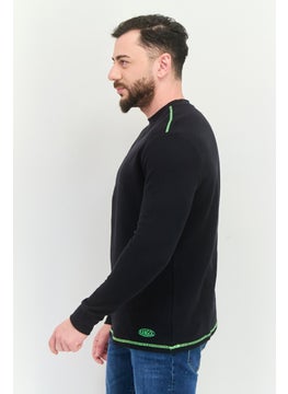 KANGOL Men Crew Neck Embroidered Logo Long Sleeves Sweatshirt, Black  - Image 2