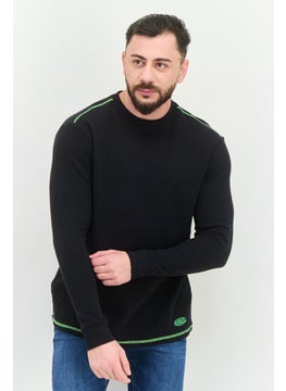 KANGOL Men Crew Neck Embroidered Logo Long Sleeves Sweatshirt, Black  - Image 1