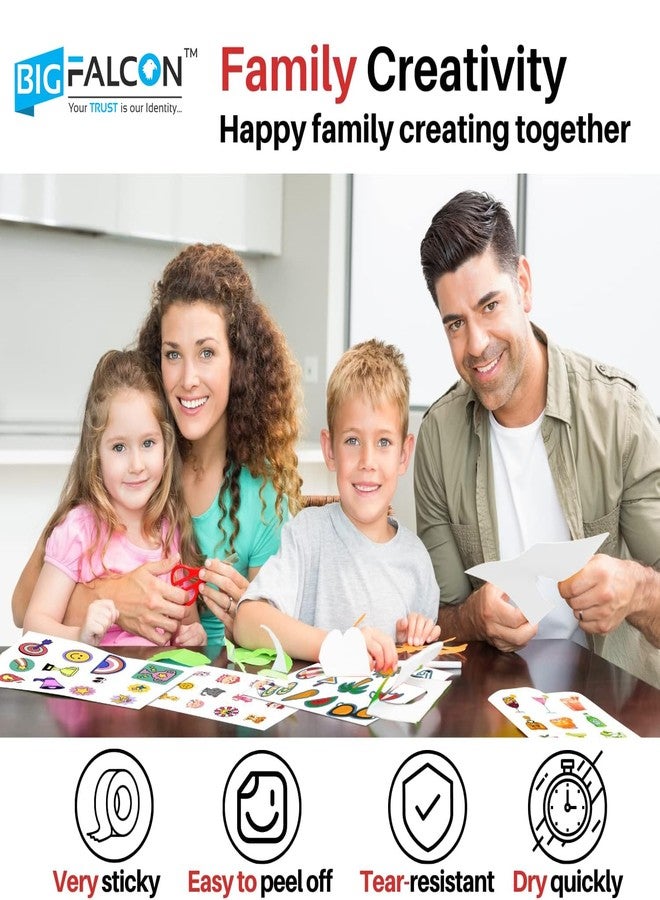 BIGFALCON Premium A4 (8.5x11 inch) Size 50 Sheets Printable Sticker Paper,Transparent Clear Self-Adhesive Sheets,Waterproof, Dries Quickly and Non-Tearable for Any Inkjet Printer (A4-50 Sheets) - Image 4