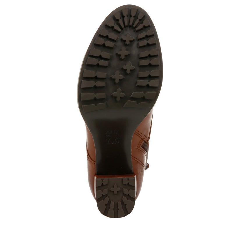 Naturalizer Womens Callie Lace Up Heeled Bootie Cider Spice Brown Leather 7.5 W - Image 4