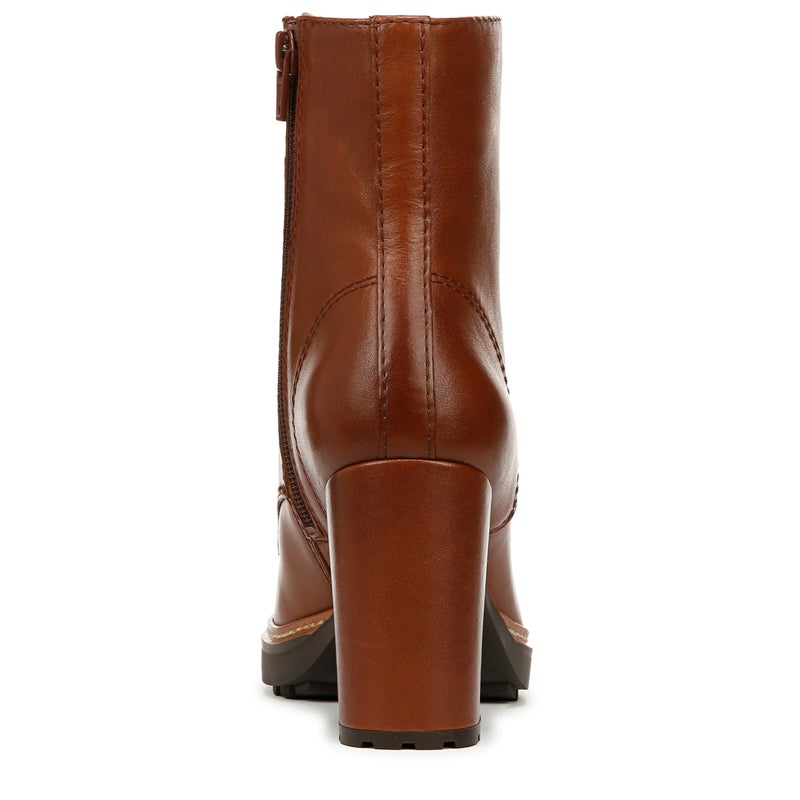 Naturalizer Womens Callie Lace Up Heeled Bootie Cider Spice Brown Leather 7.5 W - Image 3