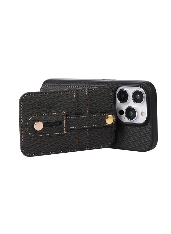 اس-توب جراب هاتف من ألياف الكربون ABEEL مزود بحامل بطاقات RFID لهاتف iPhone 15 Pro Max - Image 5