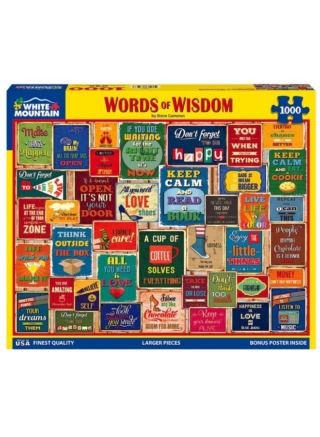 White Mountain Words of Wisdom, 1000 Piece Jigsaw Puzzle - Image 2