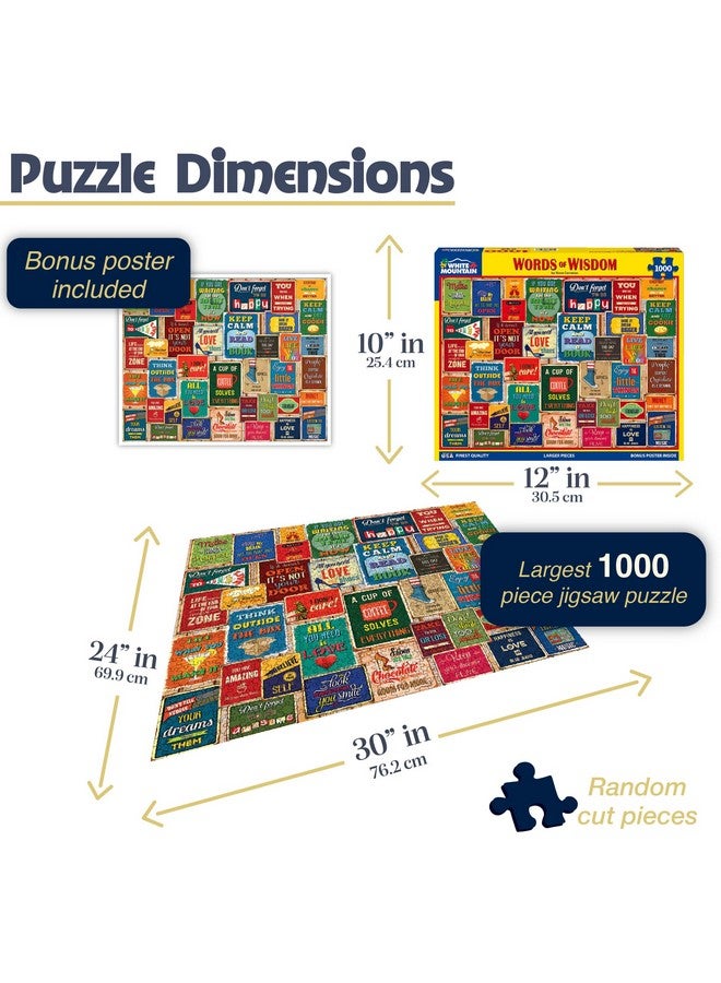 White Mountain Words of Wisdom, 1000 Piece Jigsaw Puzzle - Image 3