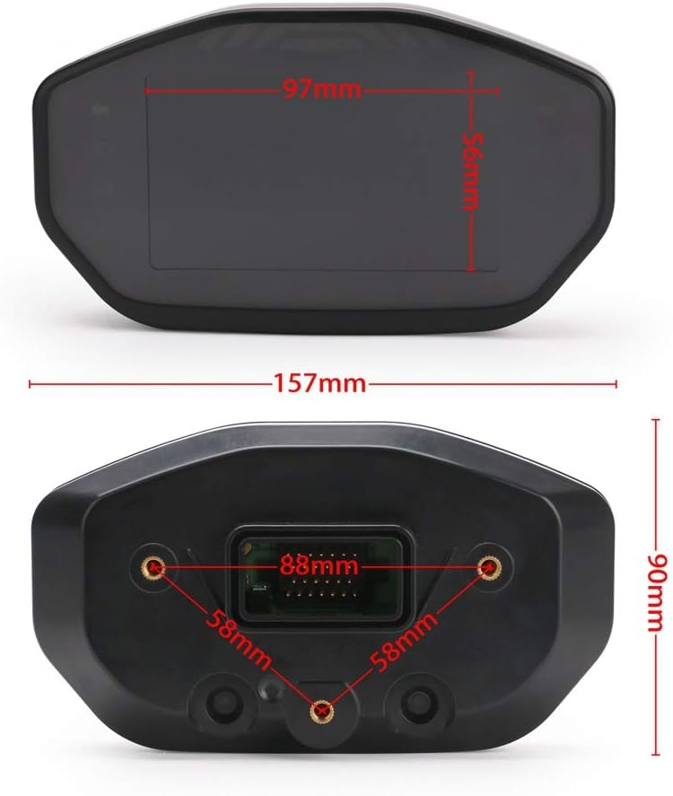 QASULER Universal LCD TFT Digital Speedometer - Image 2