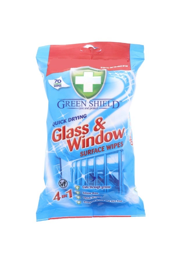 Glass & Window Wipes, 70 Sheets