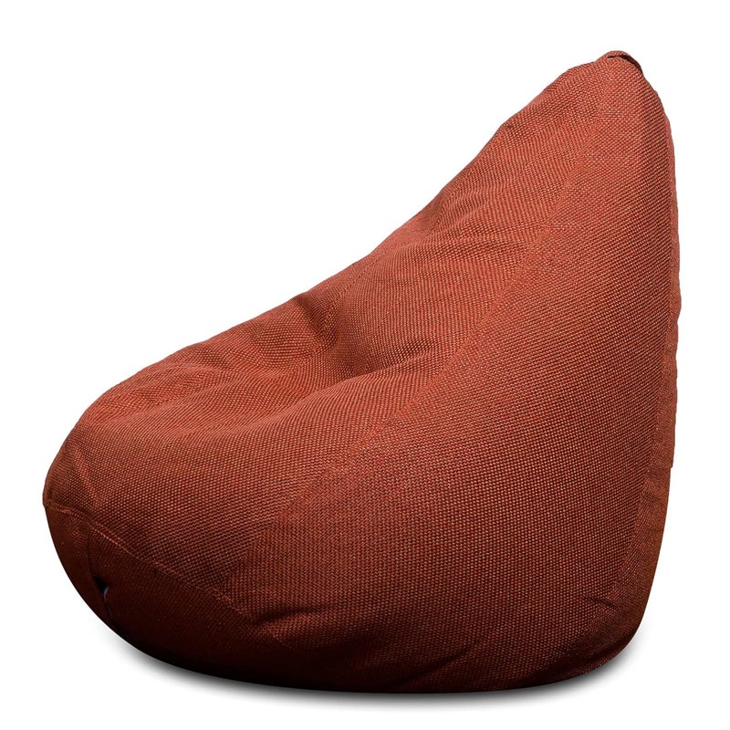 Generic Alfanso ORGANIX Collection Classic Bean Bag Jumbo SAC Size Orange Color in Organic Jute Fabric Cover Only - Image 1