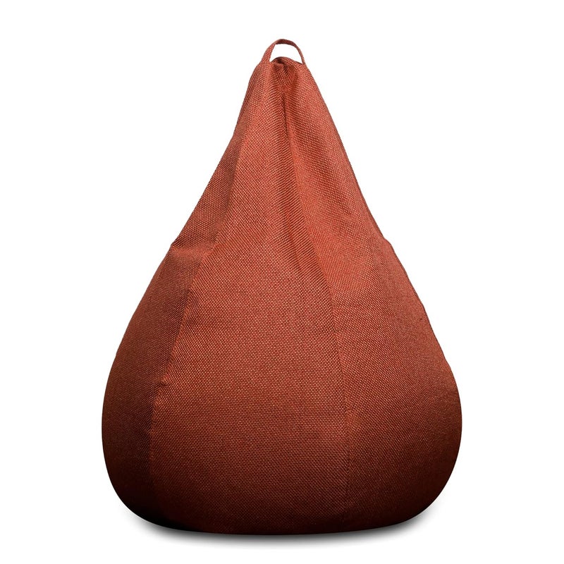 Generic Alfanso ORGANIX Collection Classic Bean Bag Jumbo SAC Size Orange Color in Organic Jute Fabric Cover Only - Image 3