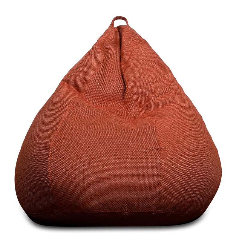 Generic Alfanso ORGANIX Collection Classic Bean Bag Jumbo SAC Size Orange Color in Organic Jute Fabric Cover Only - Image 5