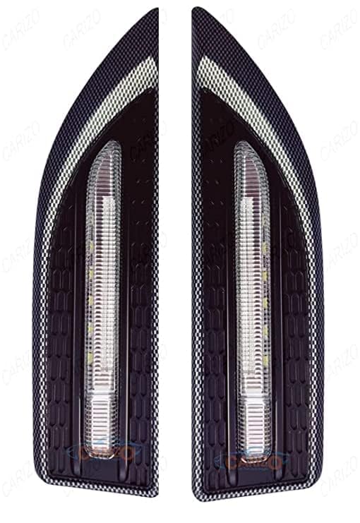 Aksmit Car Side Fender Light with 3 Colour Led Indicator Light (White) For Figo - Image 2