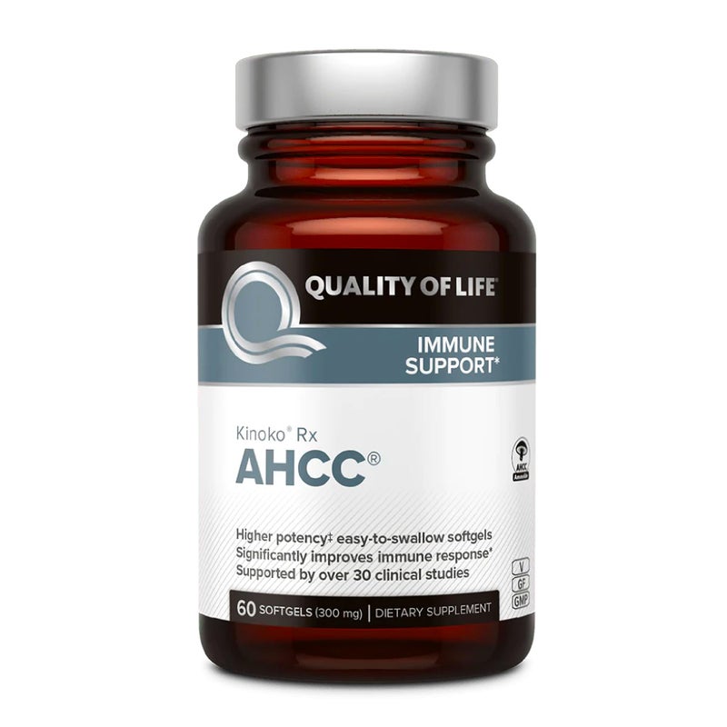 Quality of Life Premium AHCC Immune Support Supplement - Most Bioavaliable AHCC - Natural Mushroom Extract - Quality of Life AHCC Kinoko Rx - Image 1
