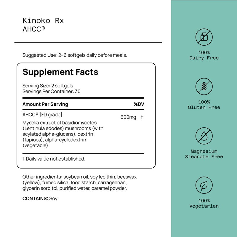 Quality of Life Premium AHCC Immune Support Supplement - Most Bioavaliable AHCC - Natural Mushroom Extract - Quality of Life AHCC Kinoko Rx - Image 2
