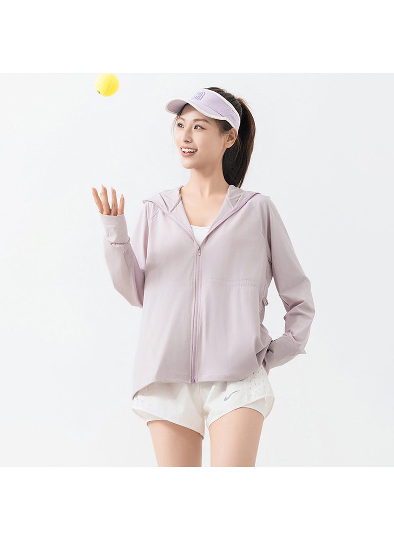 Generic UV Protective Sunscreen Jacket for Women light month purple 