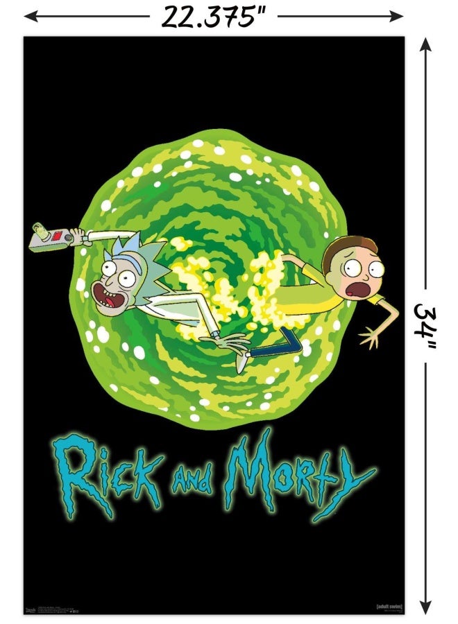 Trends International Trends International Rick And Morty  Portal Wall Poster 22375 x 34 Unframed Version  - Image 3