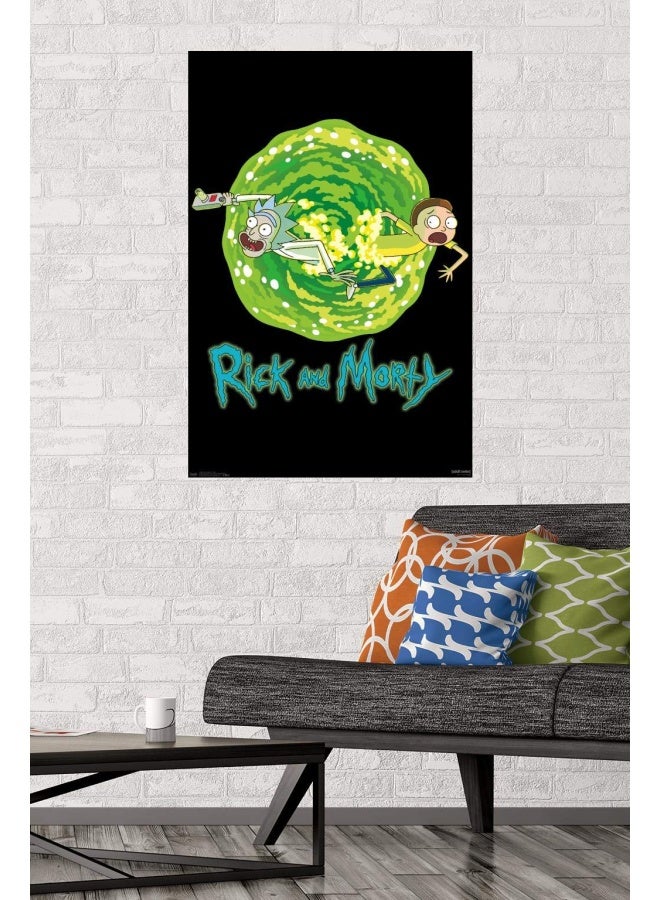 Trends International Trends International Rick And Morty  Portal Wall Poster 22375 x 34 Unframed Version  - Image 2
