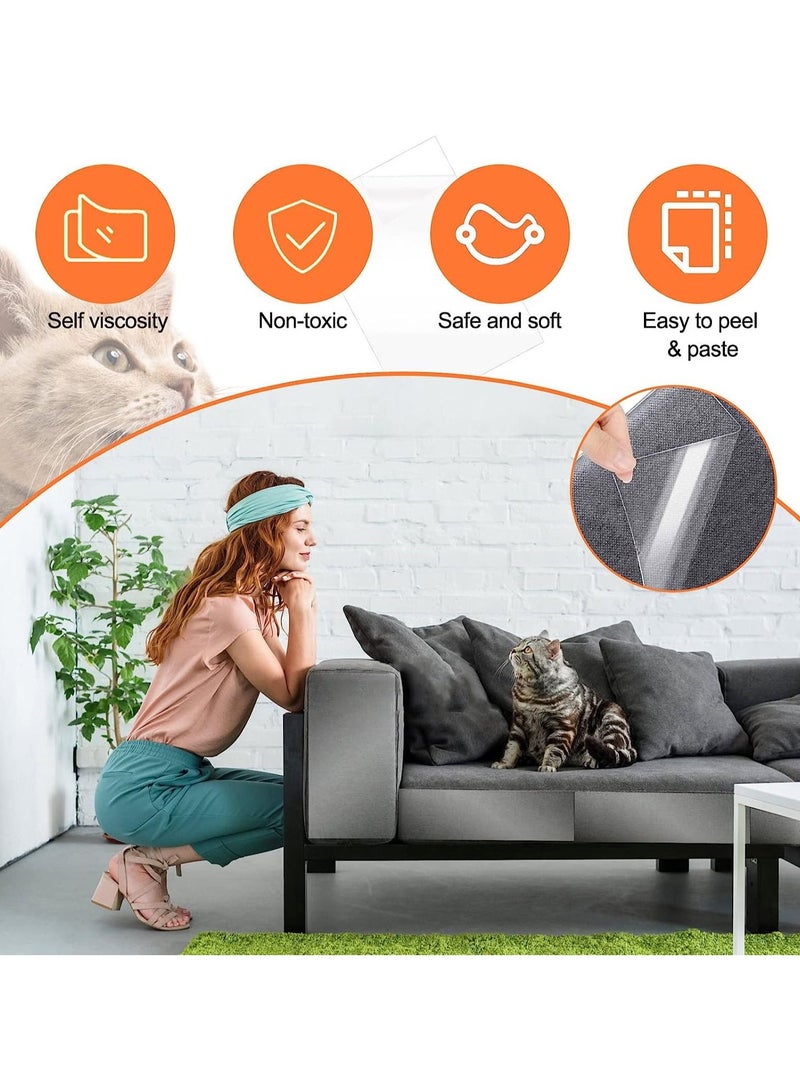 Furniture Cat Scratch Protectors, ''12" * ''8" Cat Scratch Resistant Tape (Pack of 20) - Image 4