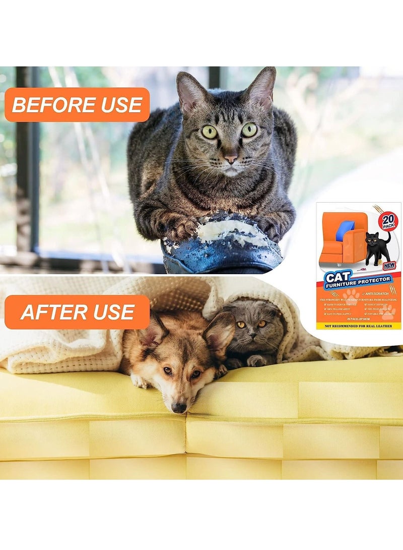 Furniture Cat Scratch Protectors, ''12" * ''8" Cat Scratch Resistant Tape (Pack of 20) - Image 3