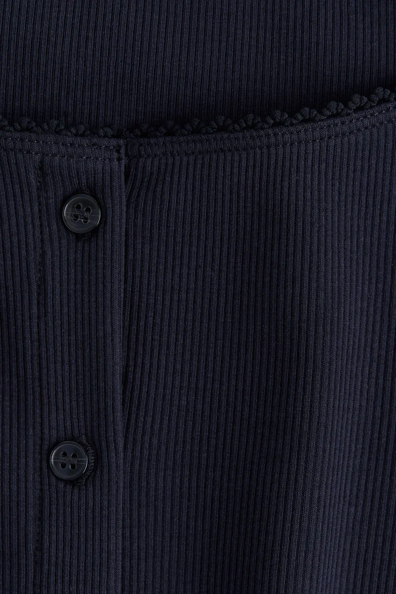 H&M Ribbed button-front top