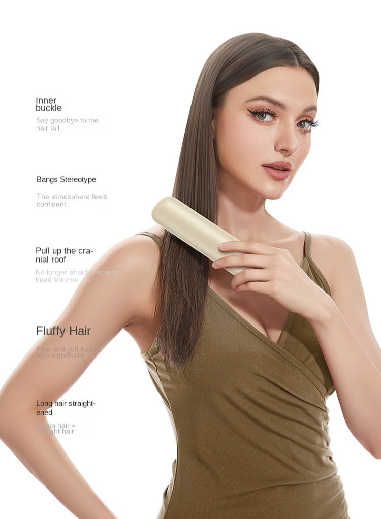 Obos Mini Hair Straightening Brush Comb with PTC Heating Technology Thermal Beard Comb Brush Electric Hot Straightening Comb - Image 4