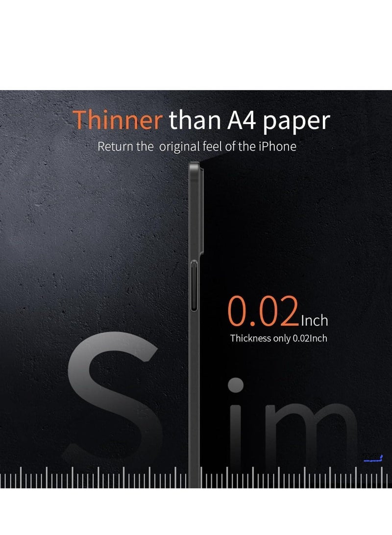 Slim Case Compatible with iPhone 15 Pro Max – 0.2mm Ultra-Thin Lightweight Case with Translucent Matte Finish, PP Back Protection for Anti-Fingerprints & Yellowing, Sleek and Durable iPhone 15 Pro Max Cover