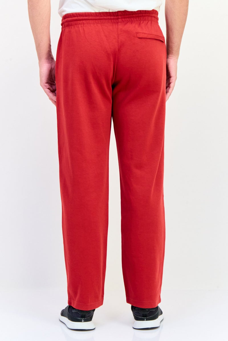 Levi's Men Regular Fit Gold Tap Drawstring Brand Logo Sweatpants, Dark Red  - Image 4