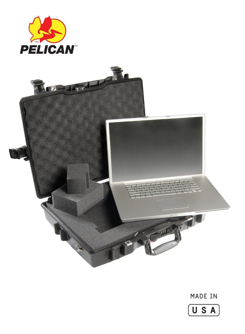 بيلكان حقيبة حماية Pelican 1495 للابتوب مع إسفنج، أسود، حقيبة صلبة مقاومة للماء بتصنيف IP67 - Image 3