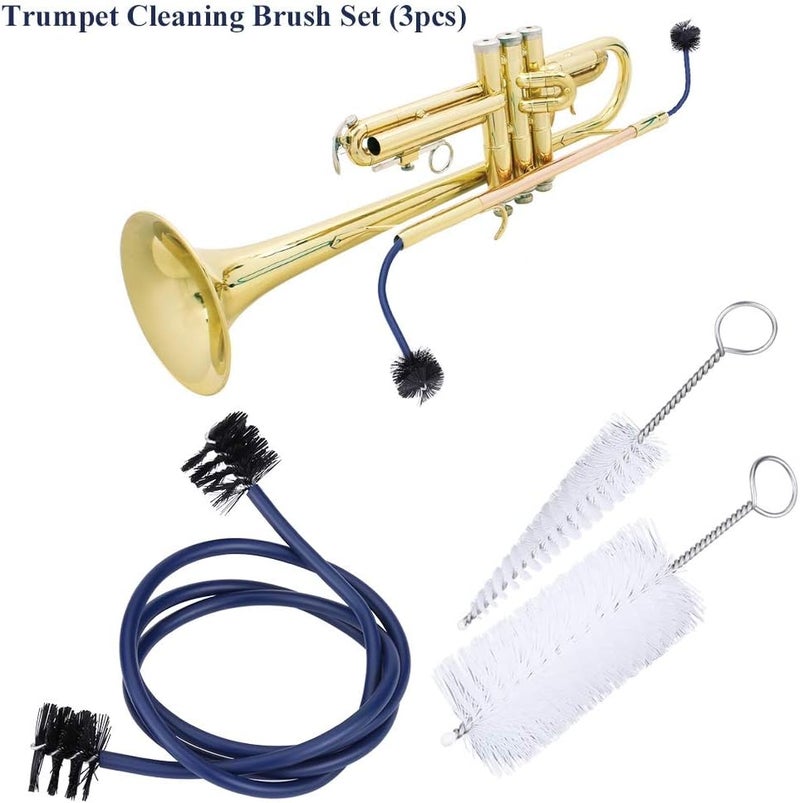 Tbest Trumpet cleaning kit, trumpet cleaning kit, cleaning utensils, cleaning kit, replacement cleaning brush kit for trumpet, trumpet mouthpiece, brush, valve, inrument D - Image 2