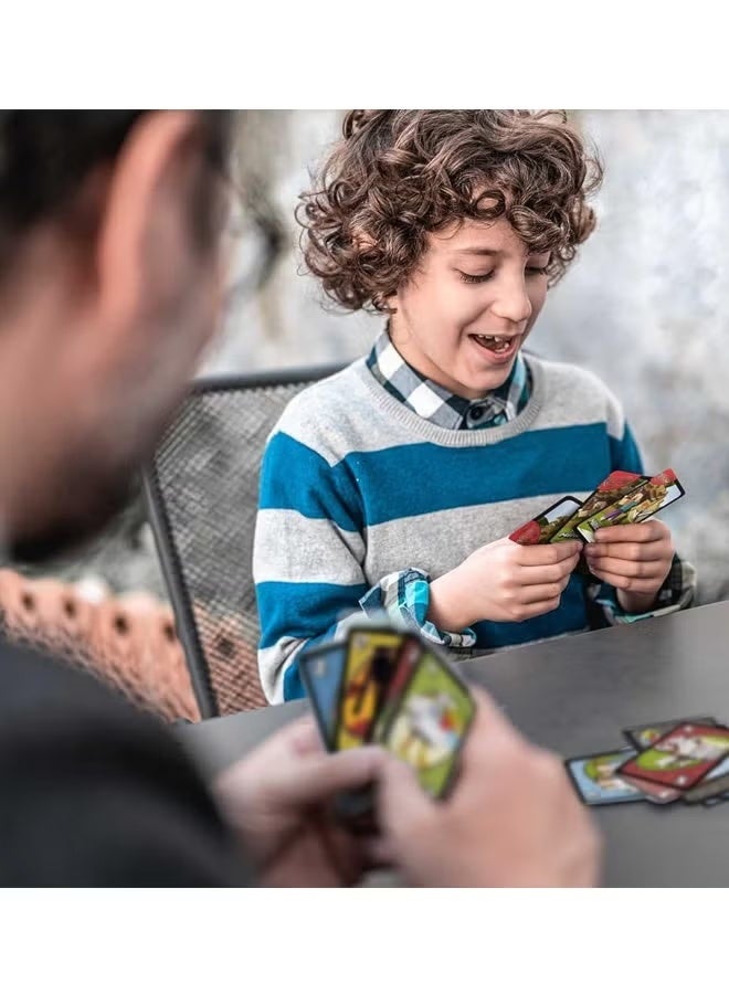لعبة بطاقات UNO Minecraft World - حزمة أساسية متعددة الألوان لـ 2 - 10 لاعبين ، الأعمار 7 + مع 112 بطاقة ، شخصيات وصور ، بطاقة قاعدة الزحف الخاصة واللعب التقليدي UNO - Image 4