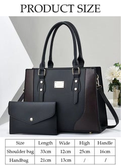 DUNISO 2PCS Handbag and Purse Set for Women Crossbody Leather Tote Top Handle Satchel Shoulder Bags with Adjustable Strap Tassel Pendant for Work  - Image 4