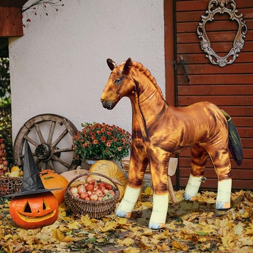 Jet Creations Horse Inflatable 38" L x 30" H – Golden Brown Blow Up Animal Toy, Gift for Kids Ages 3+ – Western Party, Thanksgiving & Christmas Decorations, Winter Holiday Home Decor, Photo Prop, 1 PC - Image 5