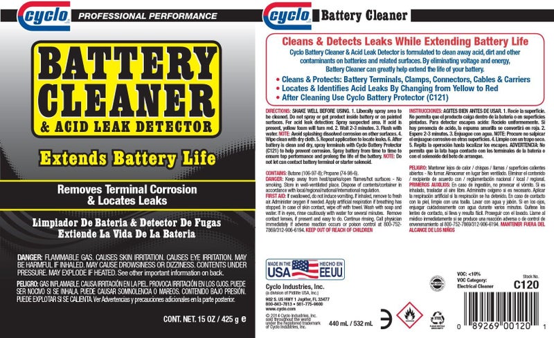 Cyclo - Battery Cleaner & Acid Leak Detector
