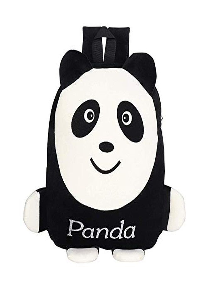 Black Hill Cute Kids Backpack Toddler Bag Plush Animal Cartoon Mini Travel Bag for Baby Girl Boy 1-6 Years (Black-Panda) - Image 1