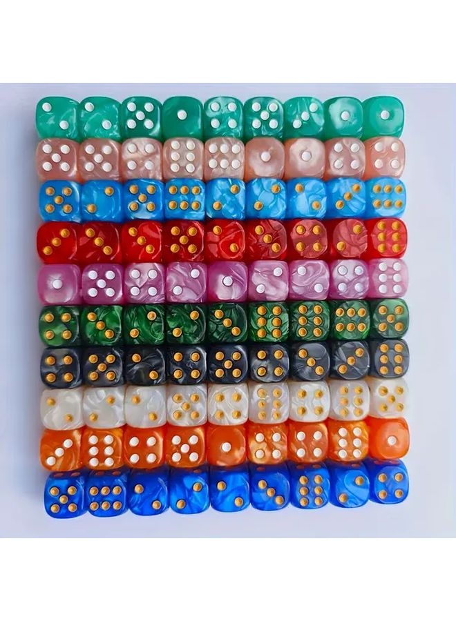 مجموعة زهر D6 ذات الزوايا الدائرية الوردية بتصميم لؤلؤي، 30 قطعة، إكسسوارات ألعاب الشطرنج، هدية - Image 3