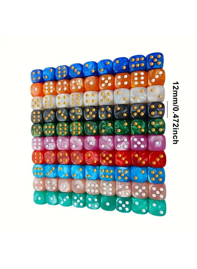 مجموعة زهر D6 ذات الزوايا الدائرية الوردية بتصميم لؤلؤي، 30 قطعة، إكسسوارات ألعاب الشطرنج، هدية - Image 5