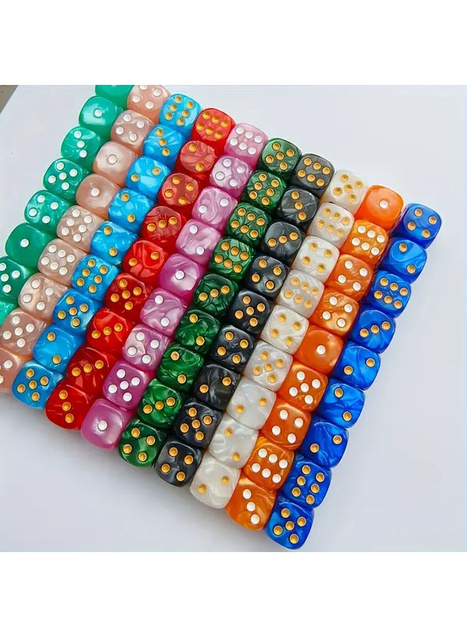 مجموعة زهر D6 ذات الزوايا الدائرية الوردية بتصميم لؤلؤي، 30 قطعة، إكسسوارات ألعاب الشطرنج، هدية - Image 4