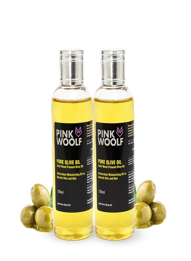 Pink Woolf Olive Oil for Hair & Skin | Pure Cold-Pressed | Nourishes & Hydrates | 2 Bottle Pack - Image 1