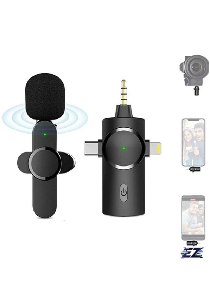 ELTRAZONE "Wireless Lavalier Microphone – 3-in-1 Plug-and-Play Lapel Mic for iPhone, iPad, Android, and Camera Recording" - Image 1