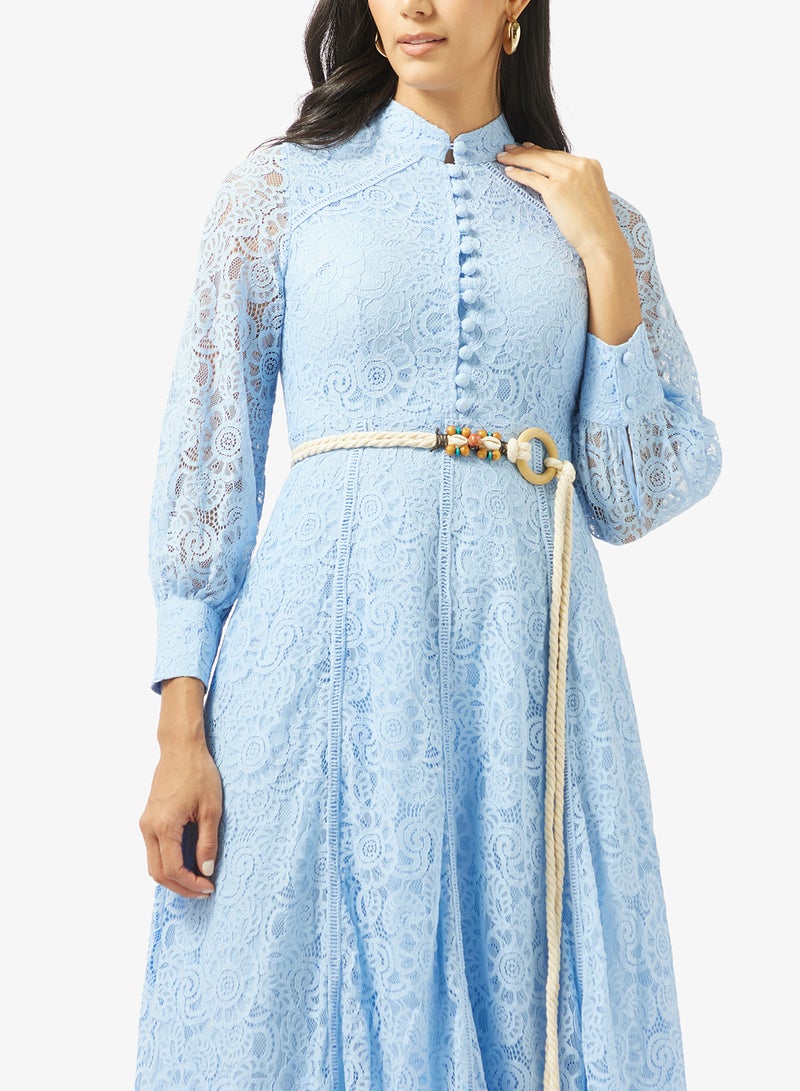 Khizana Lace A-line Dress - Image 3